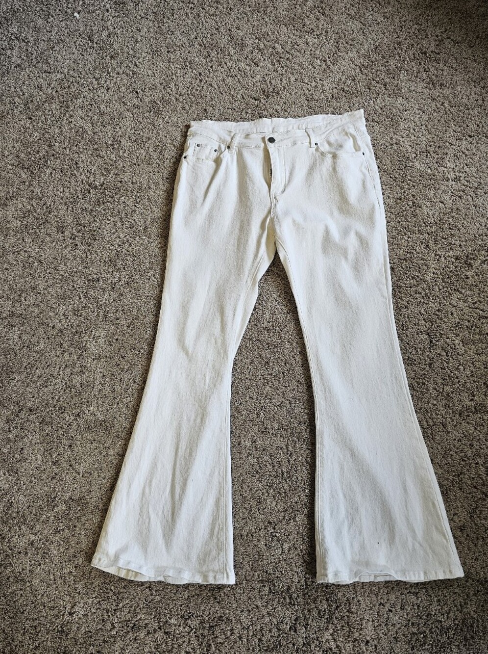 White Bell Bottom Men's Jeans